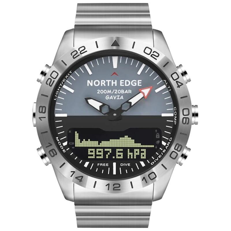 Reloj De Buceo North Edge Gavia Con Correa De Metal