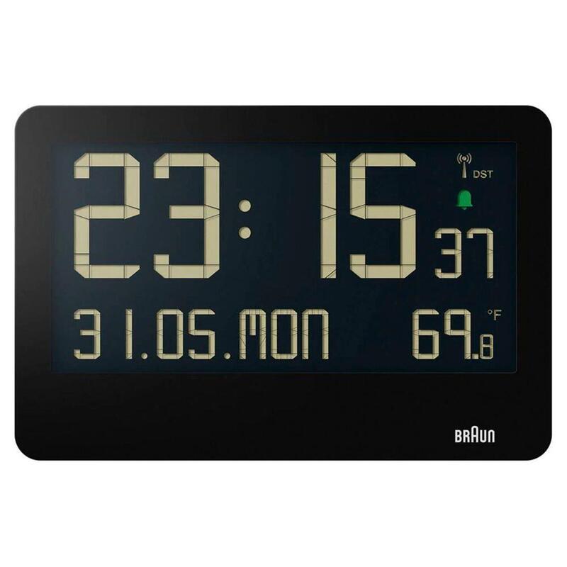 Reloj De Pared Digital Braun Bc 14 Radio Negro