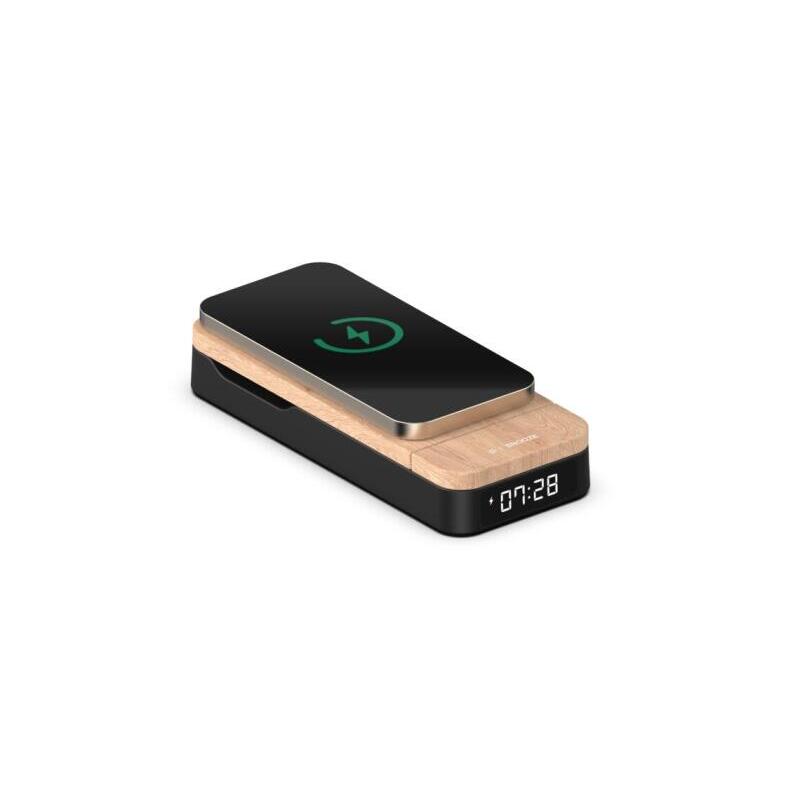 Reloj Despertador Thomson Plegable 3 En 1 - Cargadores Induccion Compatibles Con Android Y Apple - Cargador Usb-C -
