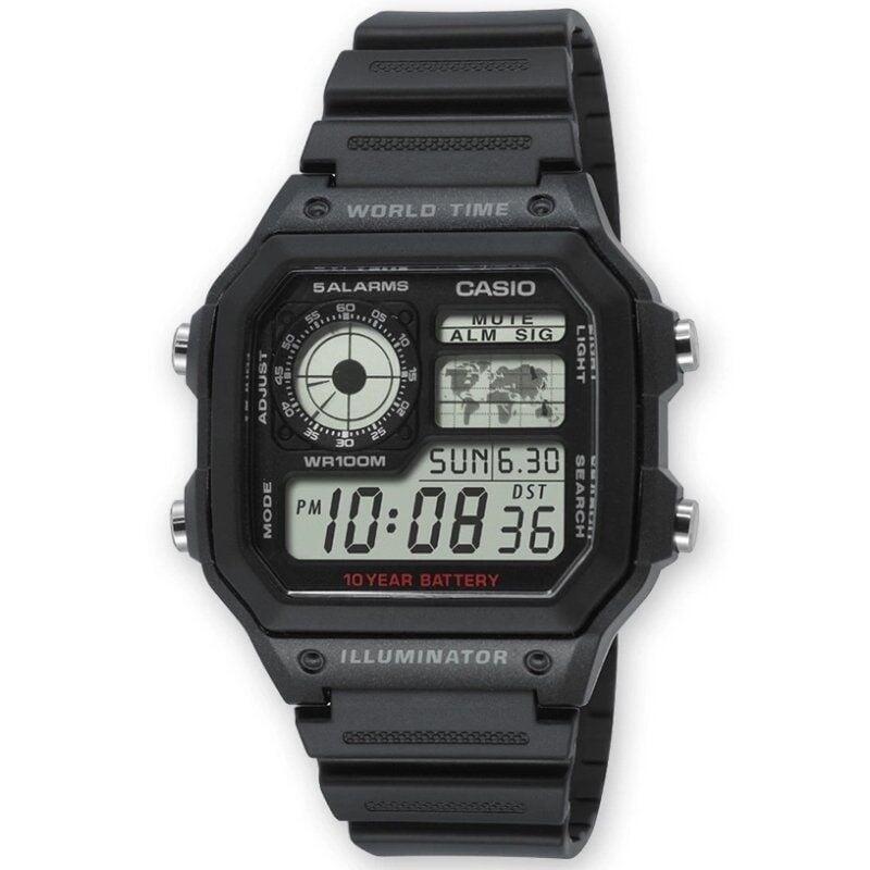 Reloj Digital Casio Collection Men Ae-1200wh-1avef 45mm Negro