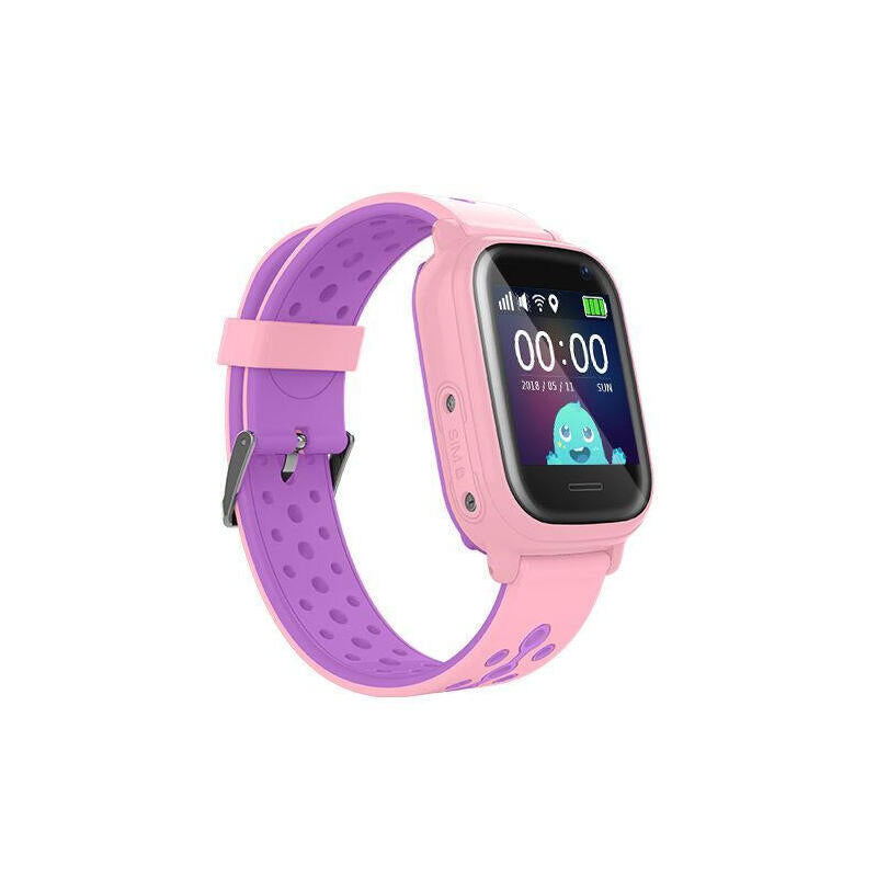 Reloj Inteligente Con Localizador Para Niños Leotec Kids Allo Rosapantalla Táctilgpscámara Fotosnanosimbotón Sos/Llamada Bidireccional