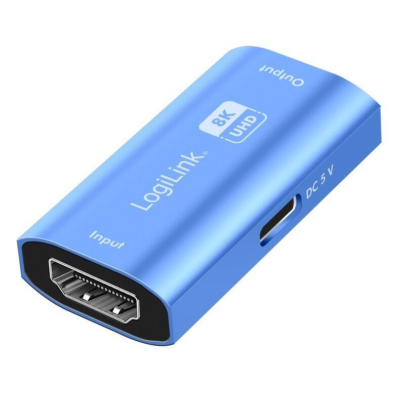 Repeater Hdmi, 8k/60hz, Hdcp2.3, Alu, Azul