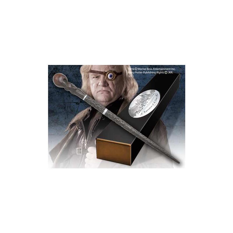Replica The Noble Collection Harry Potter Alastor Moody Varita Con Caja Y Placa De Identificacion