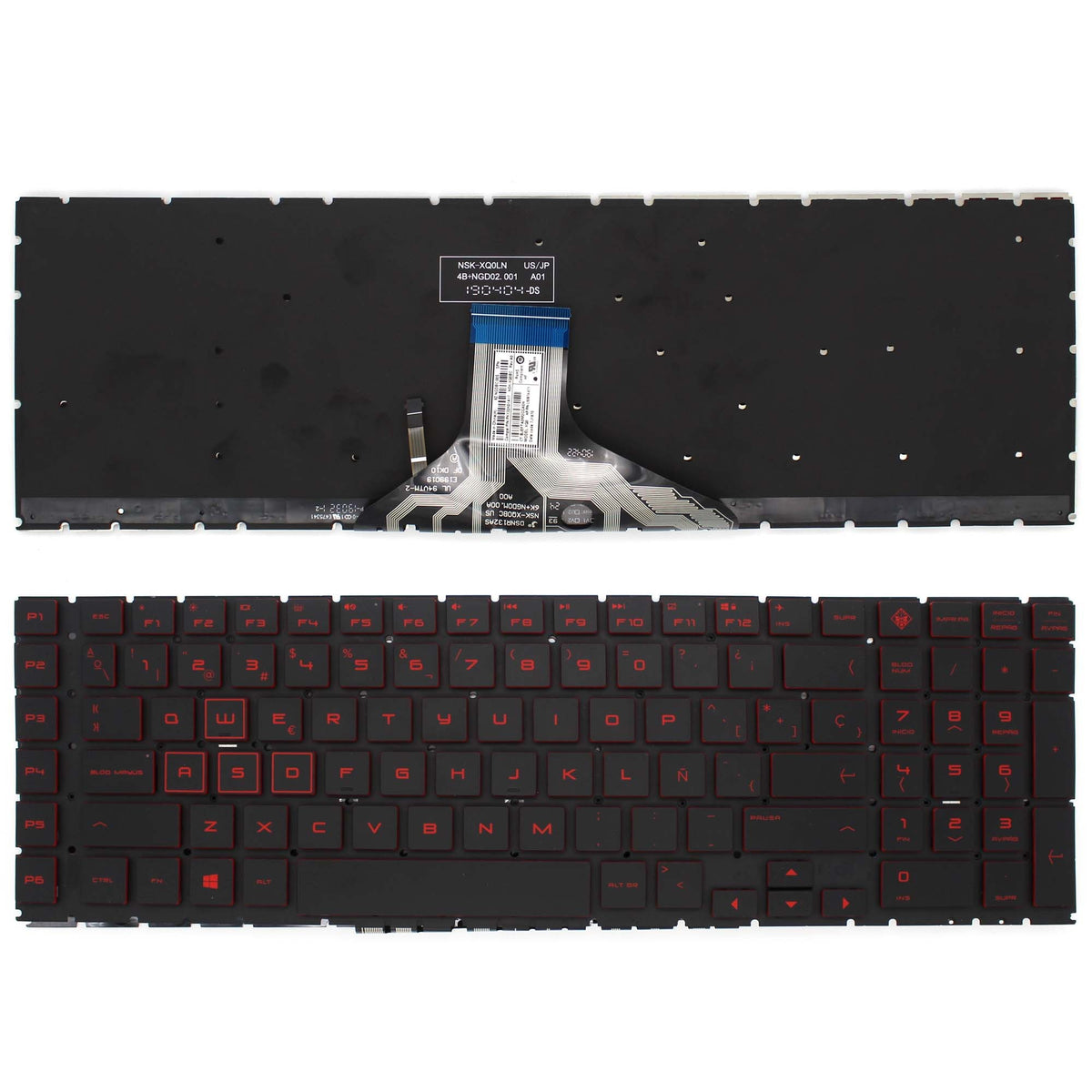 Teclado Retroiluminado Para Portátil Hp 17-Cb 12-0405A-Wx01-T01