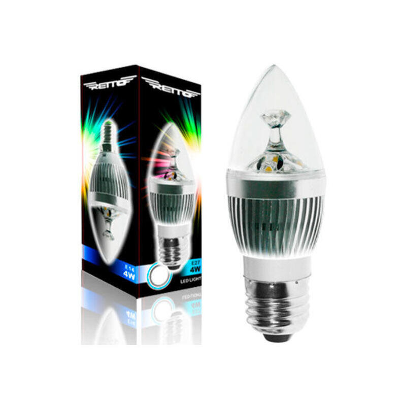 Retto Bombilla Vela Led E27 3w Luz Fria 350lumens/Color6500k/220v