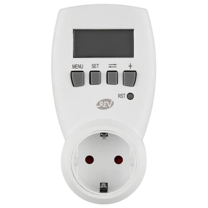 Rev Contador De Coste De Energía Digital Compacto Blanco