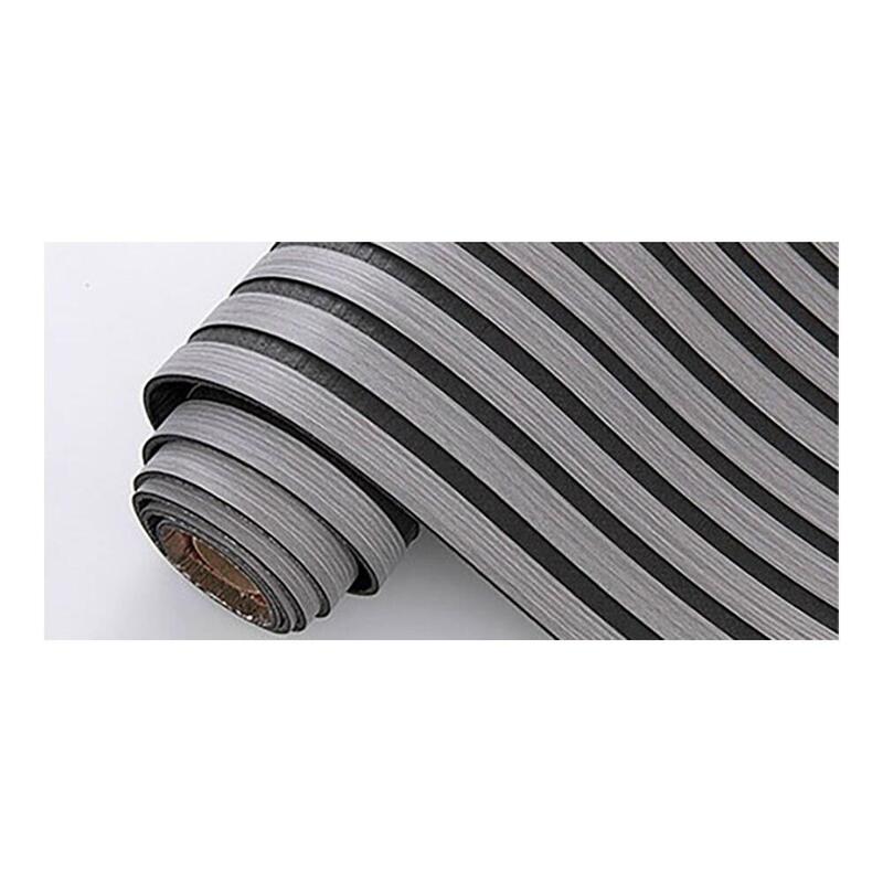 Revestimiento Autoadhesivo 3d, Color Roble Gris Con Fondo De Fieltro Gris Antracita, Rollo De 58 X 300 Cm