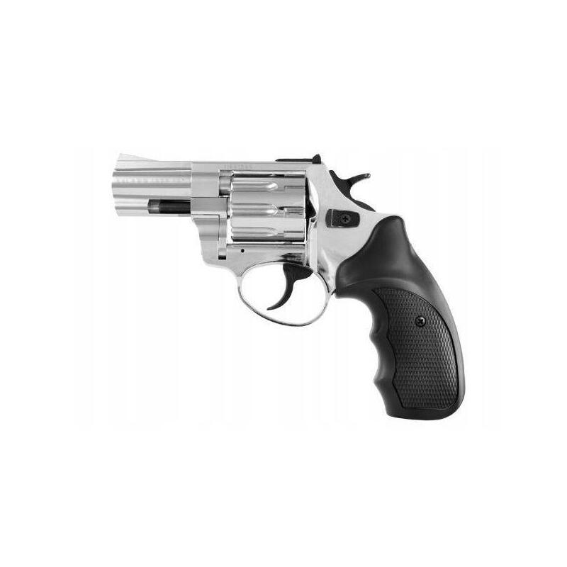 Revólver De Fogueo Con Señal De Alarma Zoraki R1-K6l Bas, Cañón De 2,5" Calibre .22 Long Blank Cromado Brillante (R1256mnp-Bas