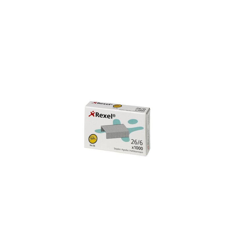 Rexel Grapas 26/6 Galvanizadas -Caja De 1000-