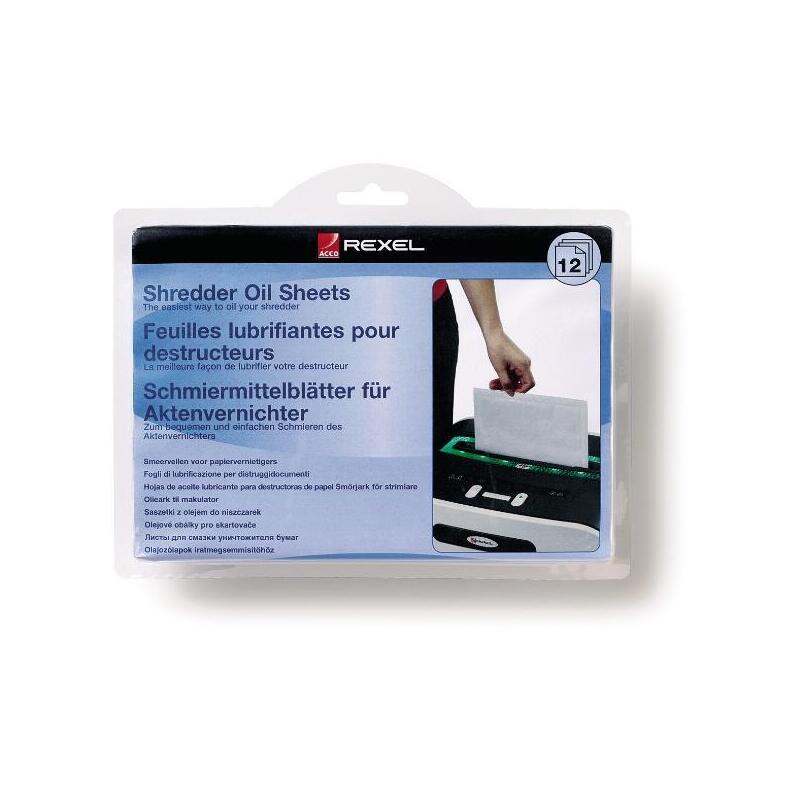 Rexel Láminas Lubricantes Para Destructora (12)