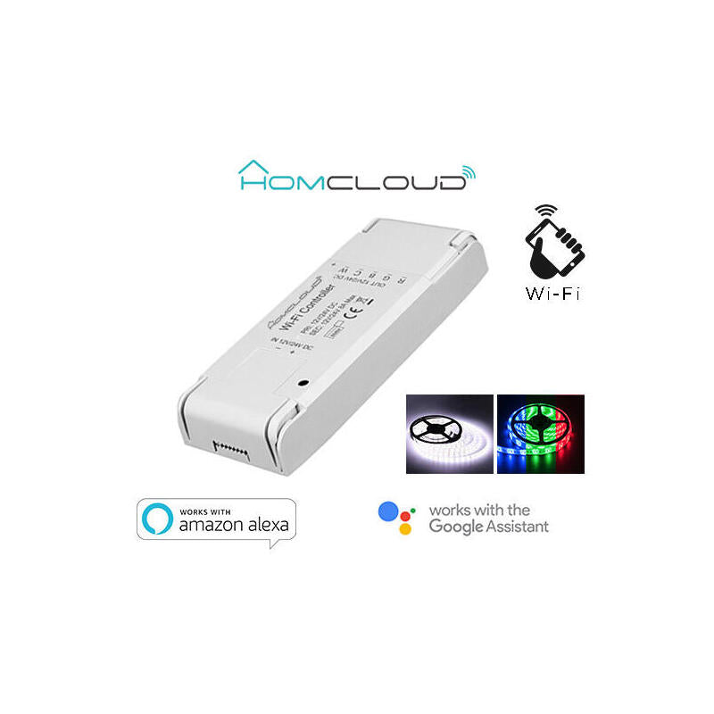 Rgbw + Controlador De Tiras Led Wi-Fi 12-24v