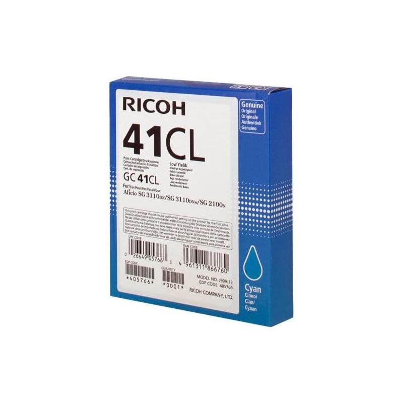 Ricoh Cartucho De Gel Cian Gc41cl 405766 600 Copias