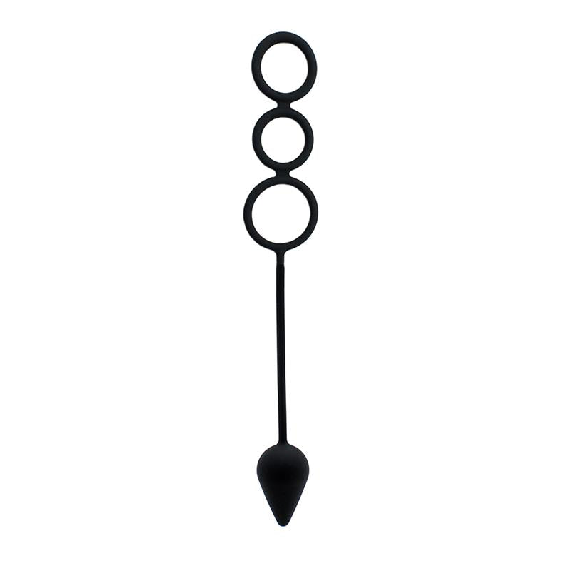 Rimba Latex Play Cadena Anal Color Negro Talla (Interno):M/L