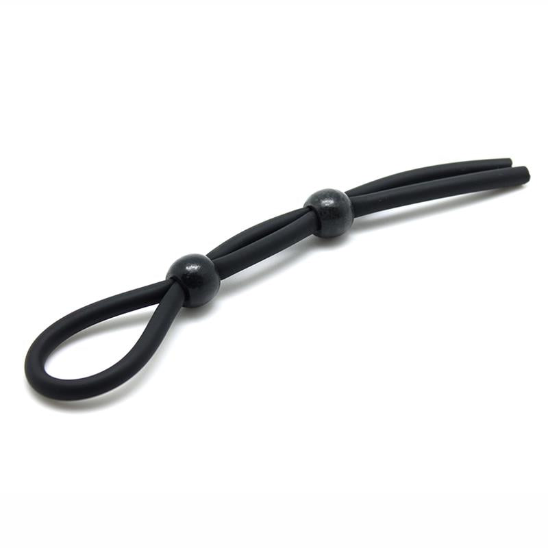 Rimba Latex Play Cordón Para Pene Y Testículos Color Negro
