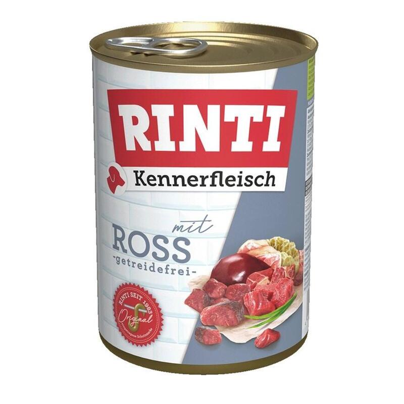 Alimentación Húmeda Para Perros Rinti Kennerfleisch Caballo 400g