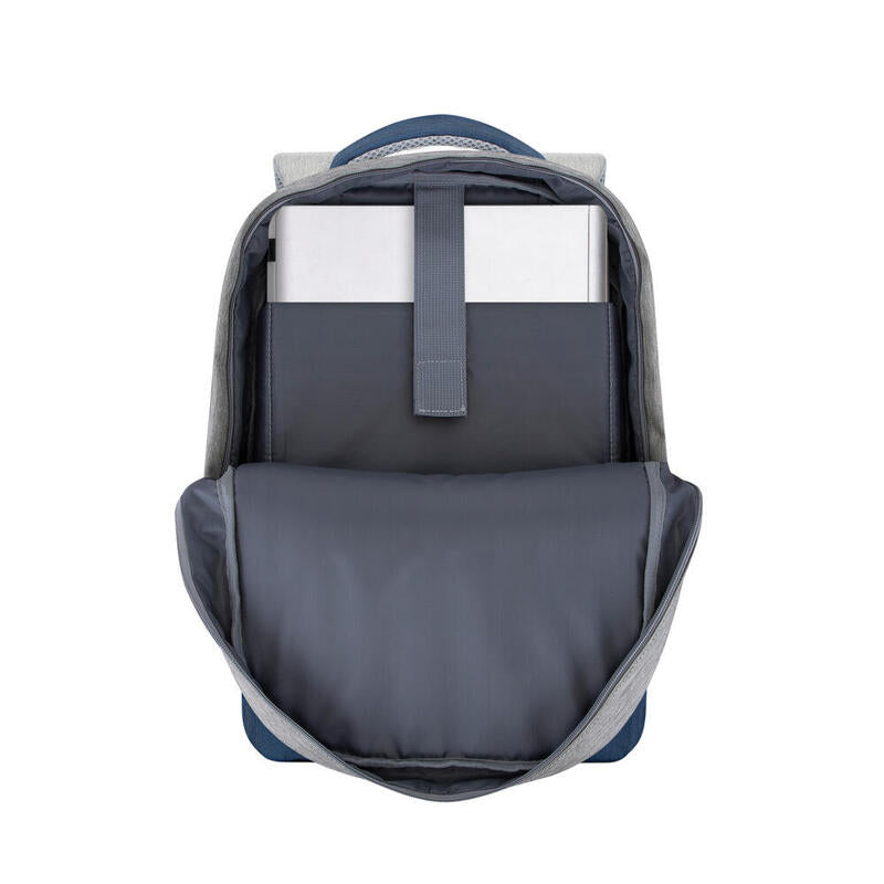 Rivacase 7562 Gris / Azul Oscuro Antirrobo Mochila Para Portátil 15.6