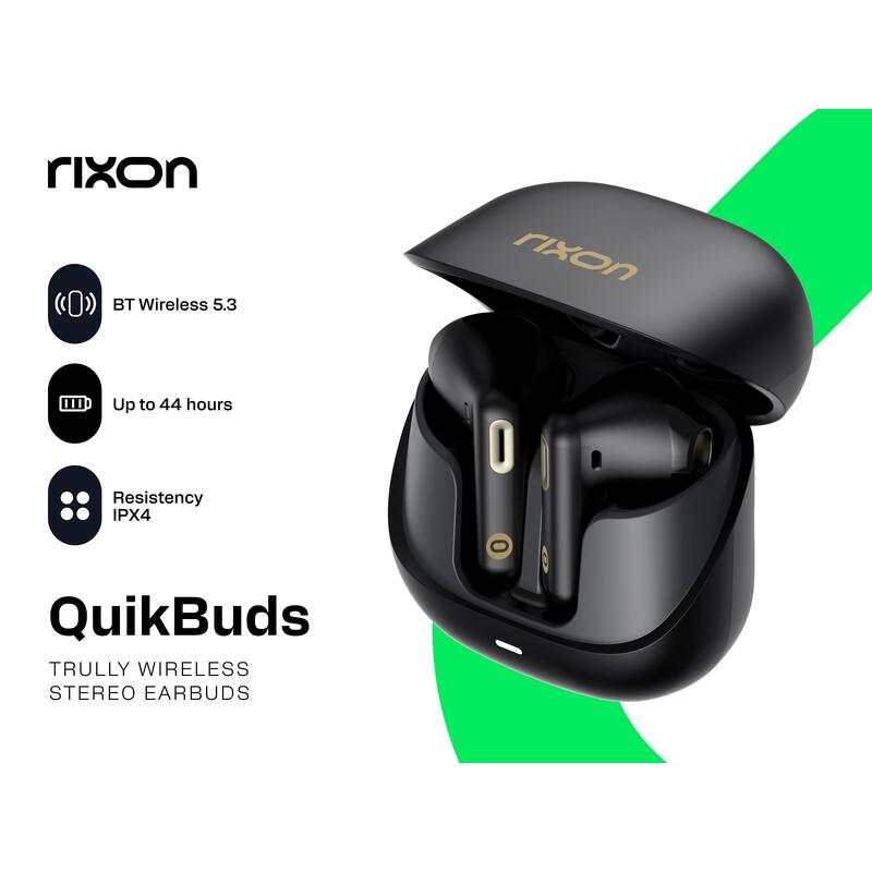 Rixon Quikbuds Earbuds Negro