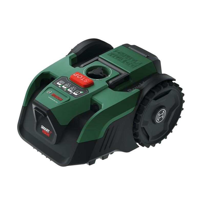 Robot Cortacésped A Batería Visimow18v-200 De Bosch (Para Superficies De Césped De Hasta 200 M², Anchura De Corte: 18 Cm, Altura De Corte: 20-60 Mm, Sin Batería)