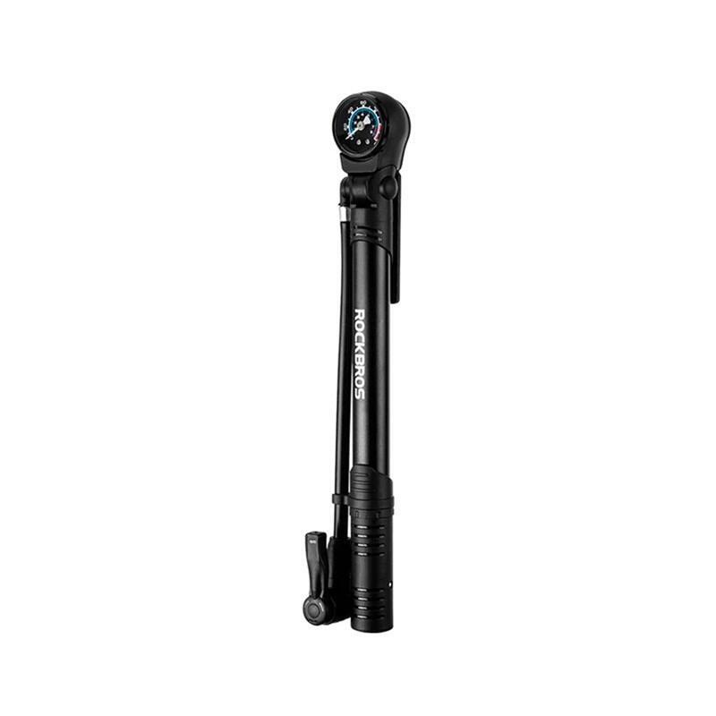 Rockbros 42310006001 Bomba Manual De Bicicleta Con Manómetro Negro