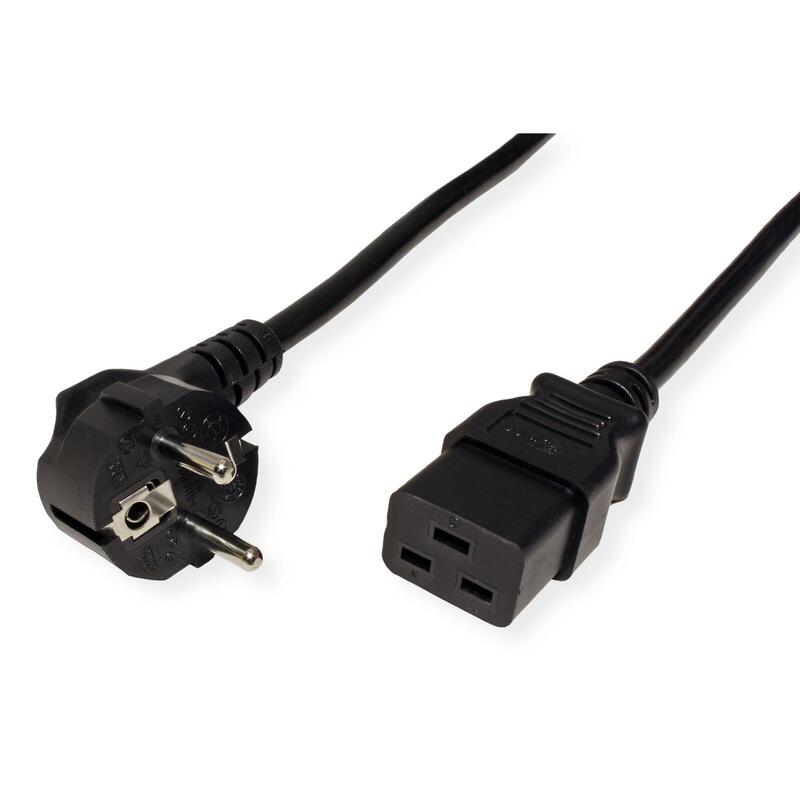 Roline Cable De Alimentación Contacto De Protección- Iec320-C19 16a, Negro, 0,8 M