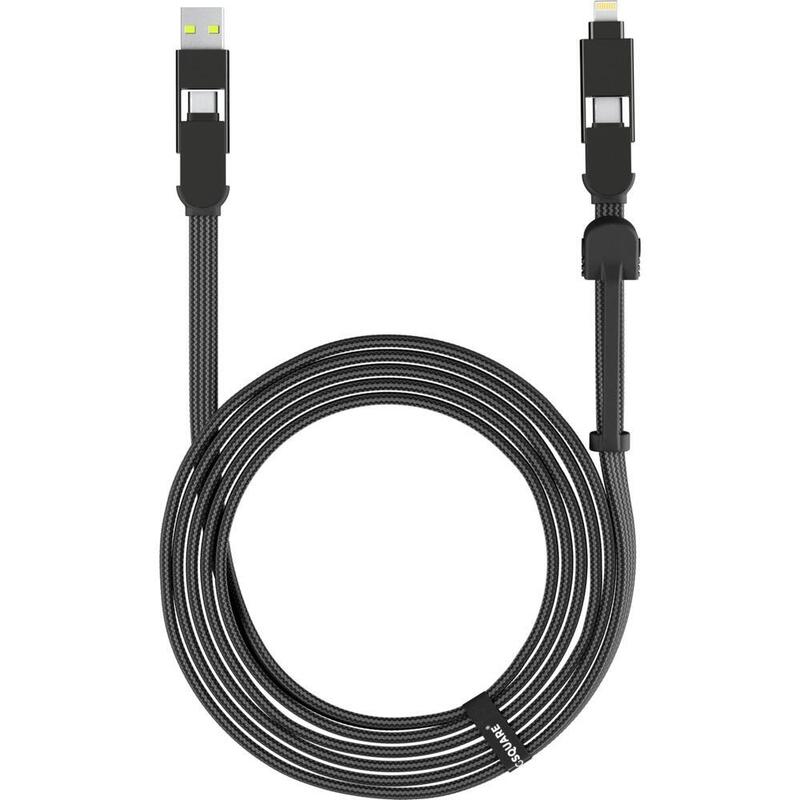 Rolling Square Incharge Xl Cable 3m Black
