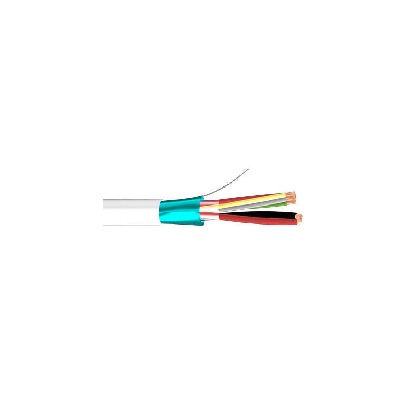 Rollo 100m De Cable Flexible 4+2 Hilos Apantallado Libre Halógenos (Al/M 4x0,22+2x0,75 Hf)