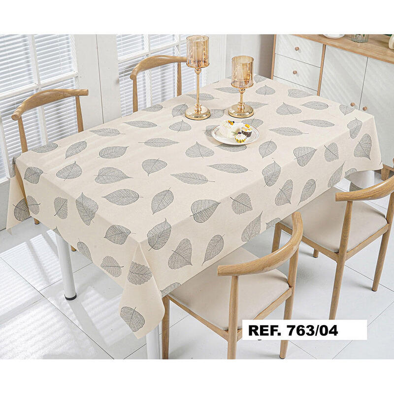 Rollo Mantel Hoja Silver. Medida 1,40 X 20 M