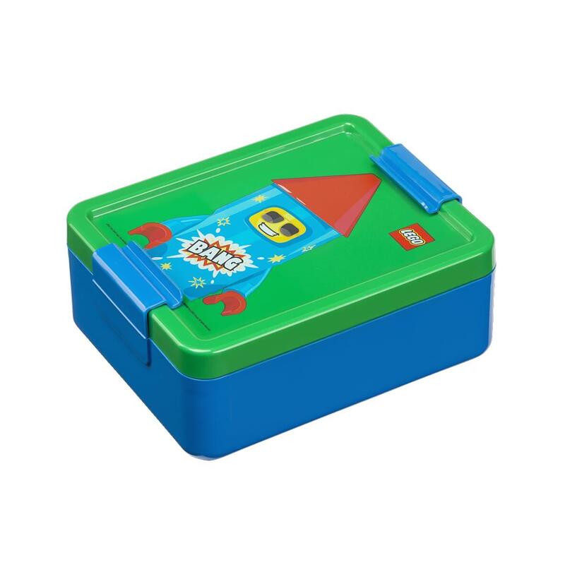 Room Copenhagen Lego Lunch Box Firework Guy, Fiambrera Azul/Verde 40520800