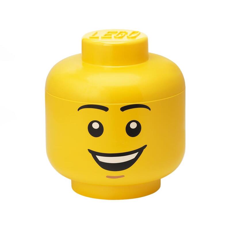 Room Copenhagen Lego Storage Head "Happy Boy", Gross (Amarillo) 40320820