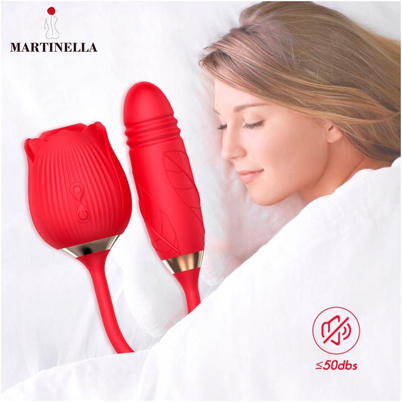 Rosa Con Succión Con Huevo Con Thrusting Usb