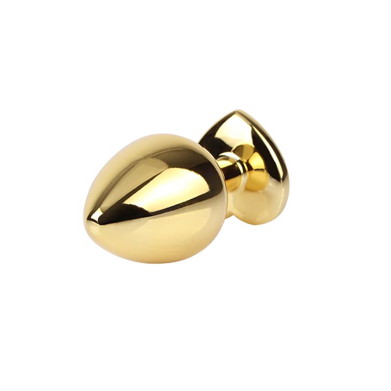 Rosy Heart Plug Anal Dorado Con Joya Talla M