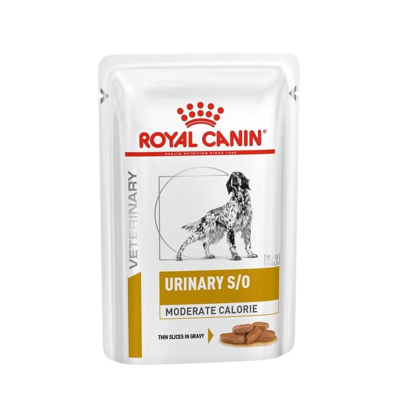 Royal Canin Urinary S/O Moderate Calorie Comida Húmeda Para Perros Trozos En Salsa 12x100 G