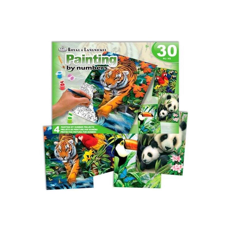 Royal Langnickel Pintar Por Números Juego De Cajas De La Jungla