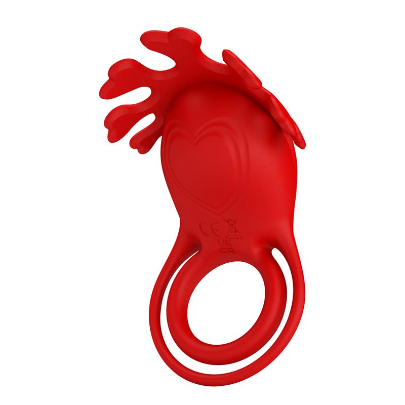 Pretty Love - Ruben Anillo Vibrador 7 Vibraciones Silicona Rojo