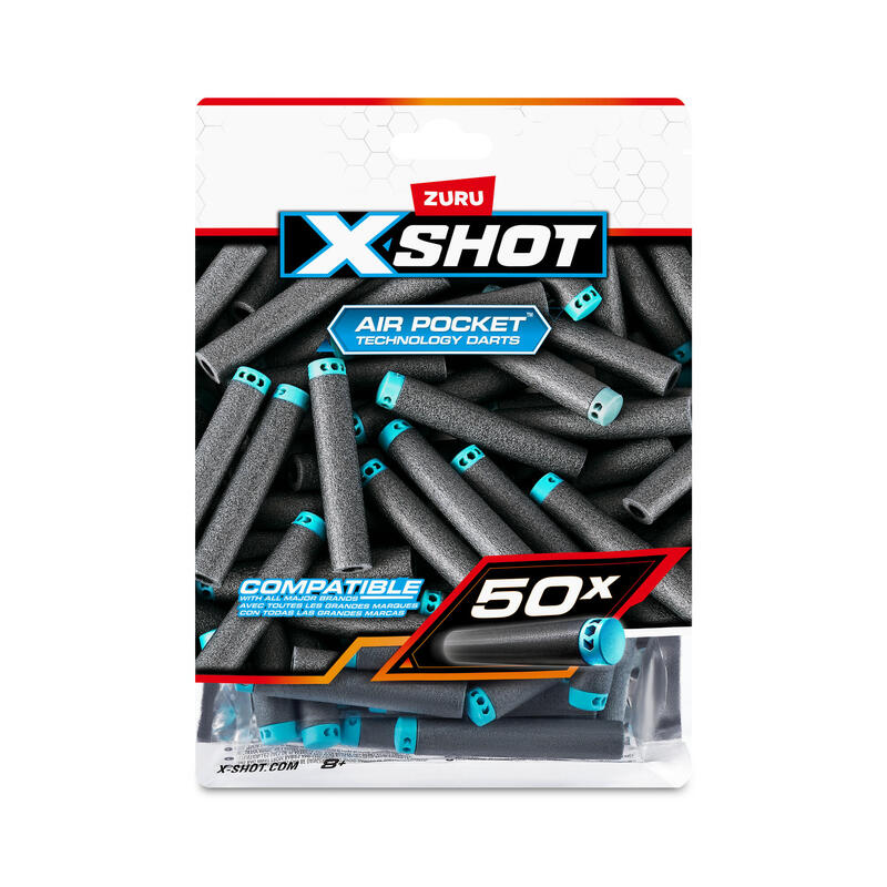 S001-X-Shot- Excel 50pk Refill Darts Foilbag,Bu