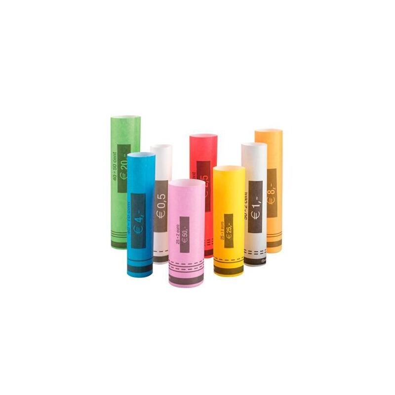 Safescan Rollo De Papel Para Monedas De Euro Pack De 10 Rollos Por Moneda (80 Rollos)