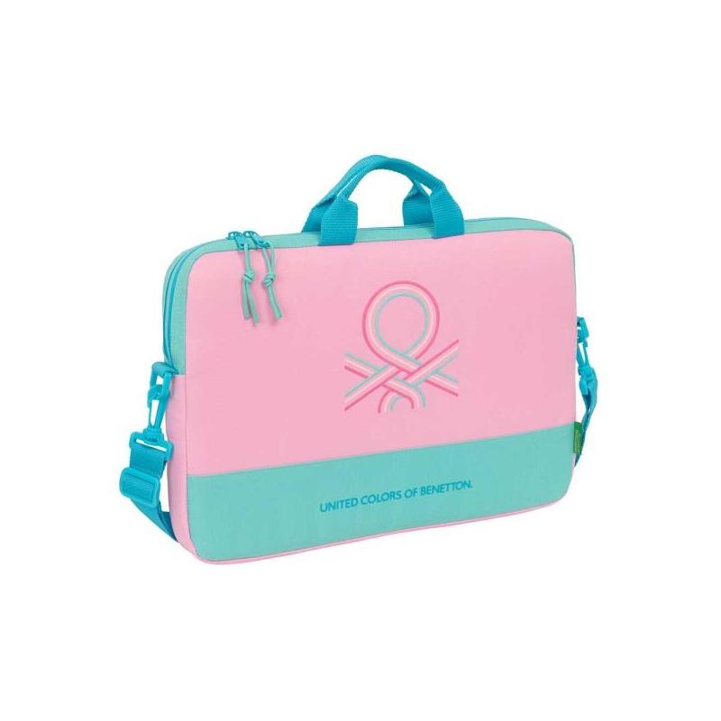 Safta Benetton Dolce Maletin Para Portatil Hasta 15.6" - Interior Acolchado - Bandolera Ajustable - Asas En La Parte