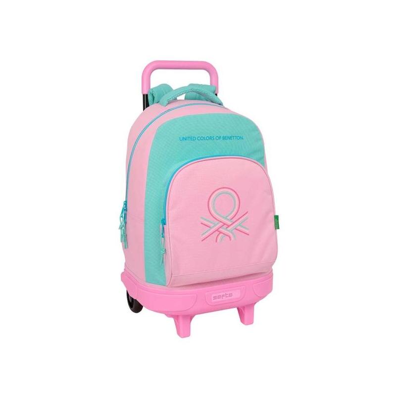 Safta Benetton Dolce Mochila Con Carro - Extraible - Bolsillo Frontal - Portabotellas - Tirador Doble - Hombreras