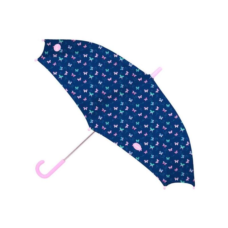 Safta Blackfit8 Mariposas Paraguas Automatico De 60cm - 8 Paneles - Asa Engomada - Punta De Pvc - Poliester - Nervios