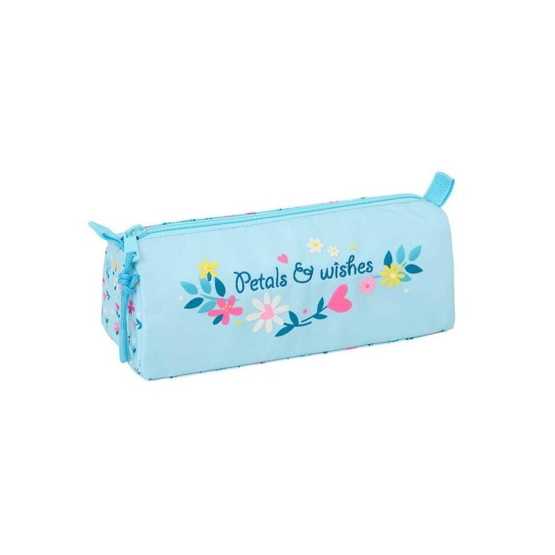 Safta Blackfit8 Petalos Portatodo - 1 Compartimento Con Cremallera - 21x8x7cm - Azul Claro