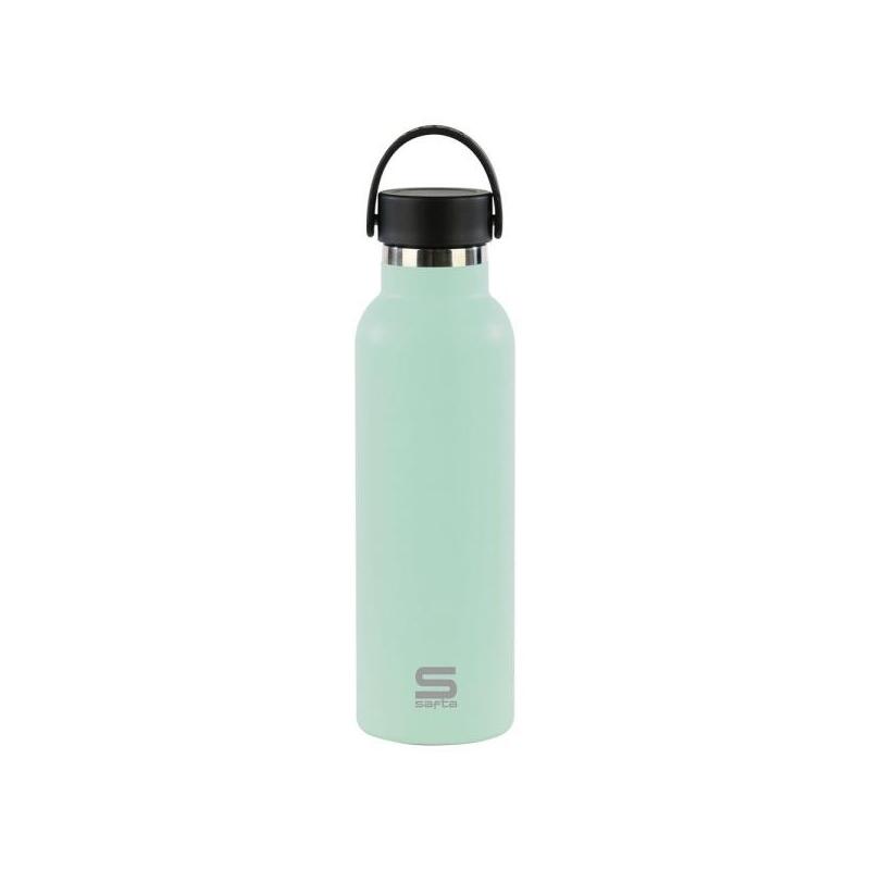 Safta Botella Termo De 600ml - Acero Inoxidable - Asa Superior - Menta