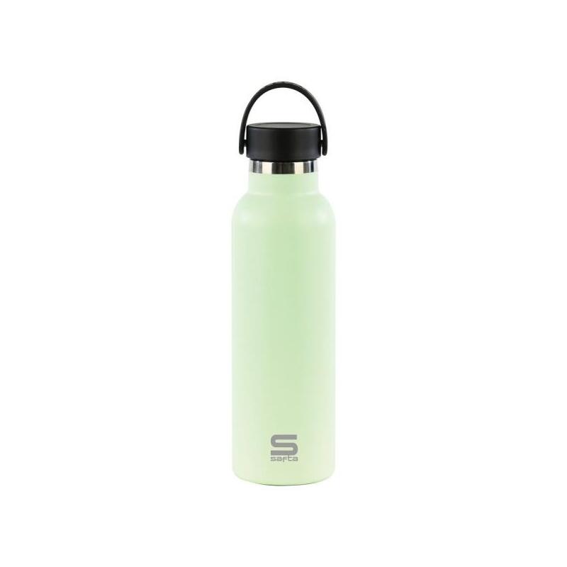 Safta Botella Termo De 600ml - Acero Inoxidable - Asa Superior - Verde