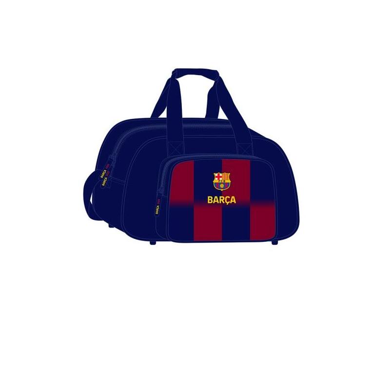 Safta F.C. Barcelona Bolsa Deporte - Bandolera Ajustable - Asa De Mano - Fondo Semirigido Extraible - 40x24x23cm -