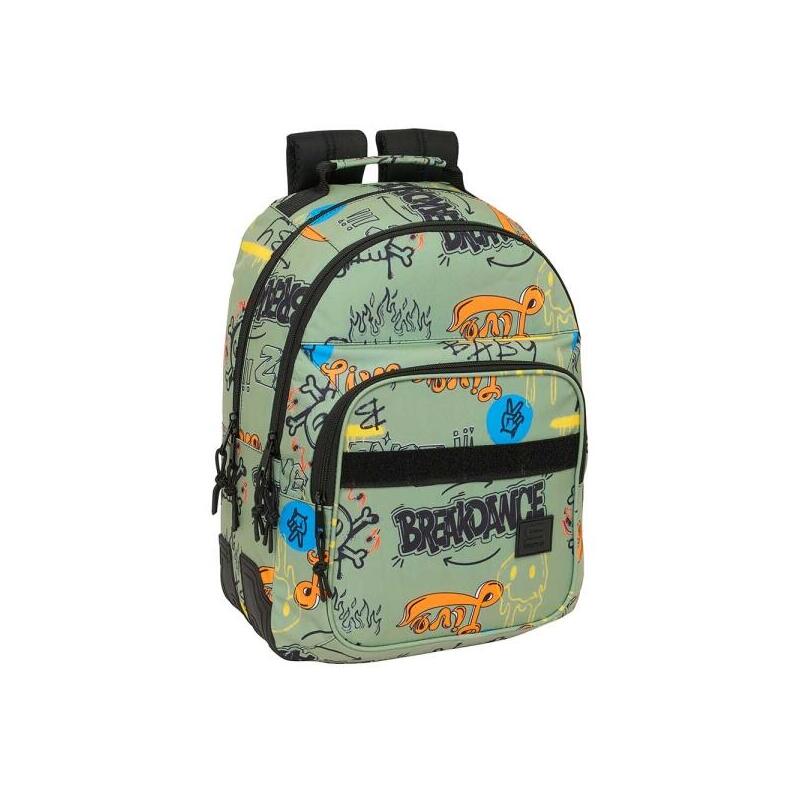 Mochila Safta Graffiti Zone Con 2 Compartimentos - Antirozaduras - Adaptable A Carro - Bolsillo Frontal - Portabotellas
