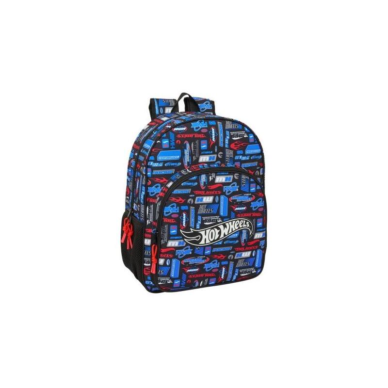 Safta Hot Wheels Mochila Infantil - Adaptable A Carro - Asa De Mano - Bolsillos Laterales - 33x42x14cm