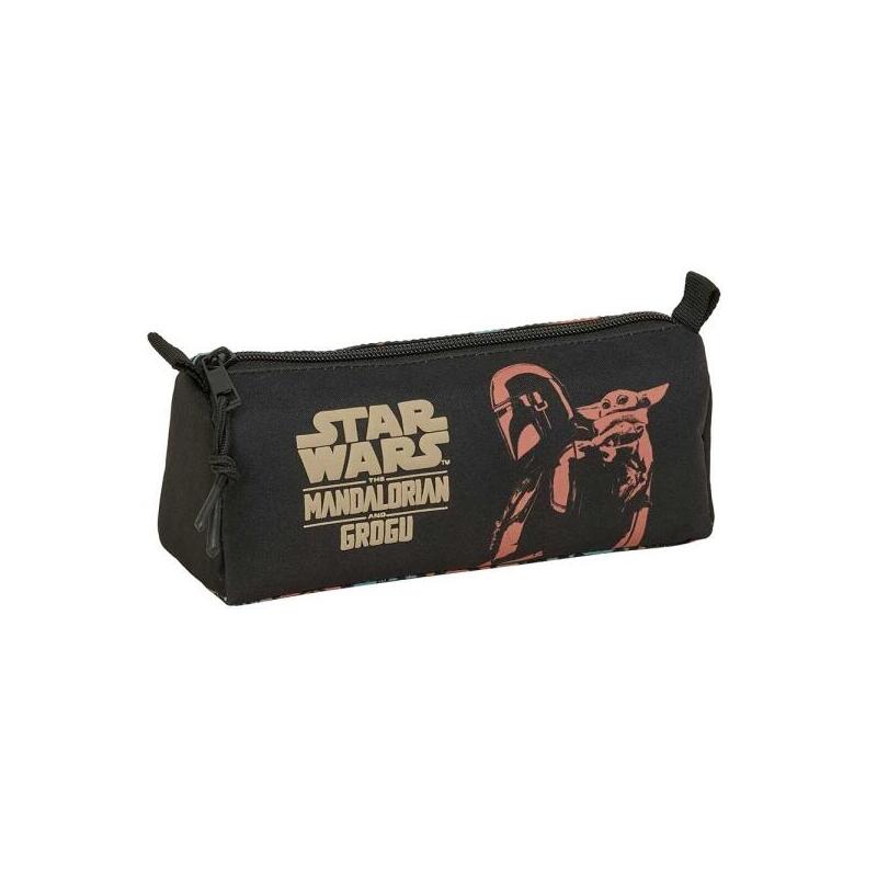 Safta Mandalorian And Grogu Portatodo - 1 Compartimento Con Cremallera - 21x8x7cm - Negro