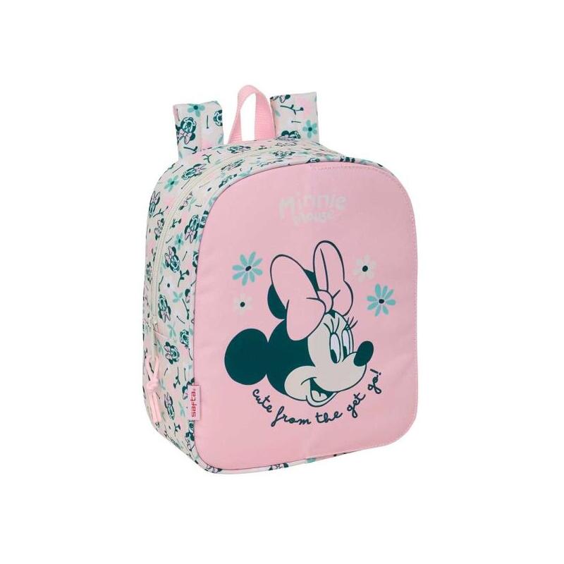 Safta Minnie Mouse Minty Mochila Guarderia - Adaptable A Carro - Tarjeta De Identificacion - Asa De Mano Superior - 6l