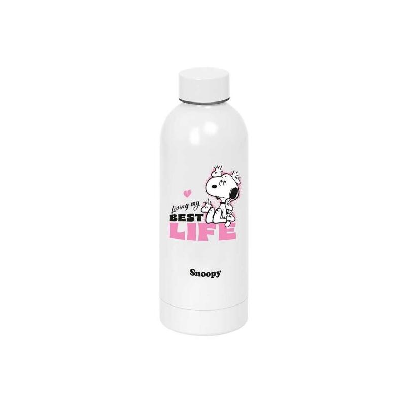 Safta Snoopy Botella Isotermica - Capacidad 500ml - Cierre Hermetico - Acero Inoxidable - 6h Caliente - 12h Frio -