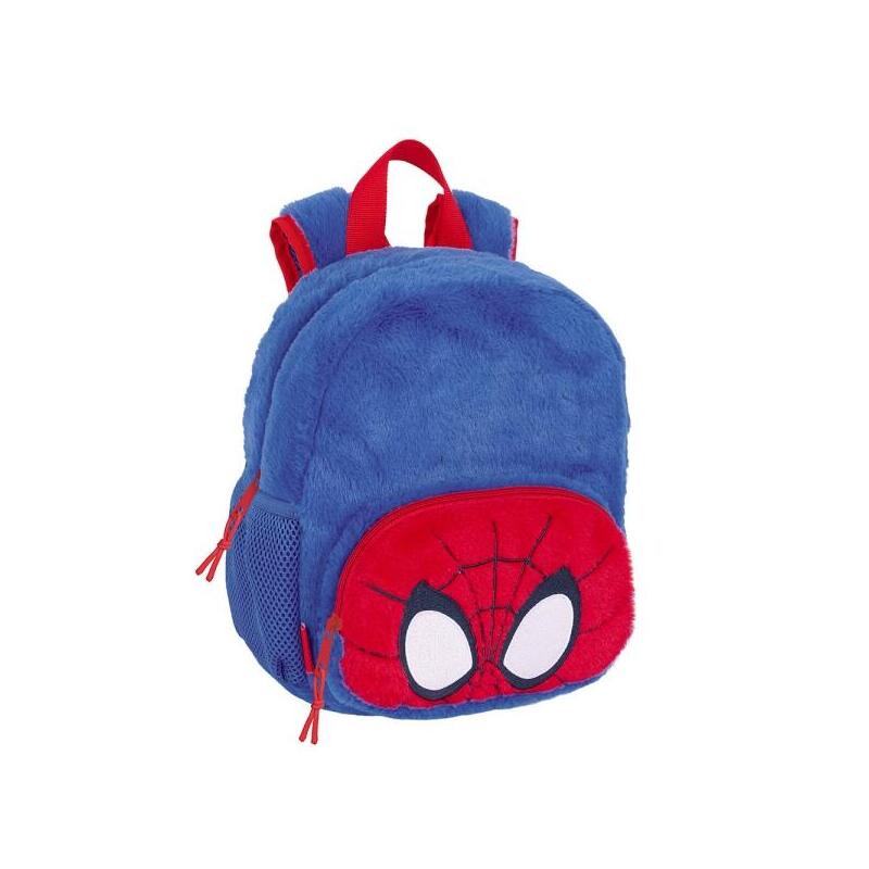 Safta Spidey Mochila Guarderia De Peluche - Tarjeta De Identificacion - Asas De Mano - 6l - Material Peluche - Facil De