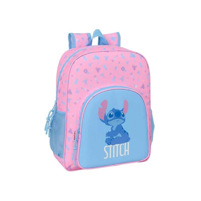 Safta Stitch Bright Mochila - Adaptable A Carro - Bolsillos Laterales - Doble Tirador - Hombreras Acolchadas - Bolsillo